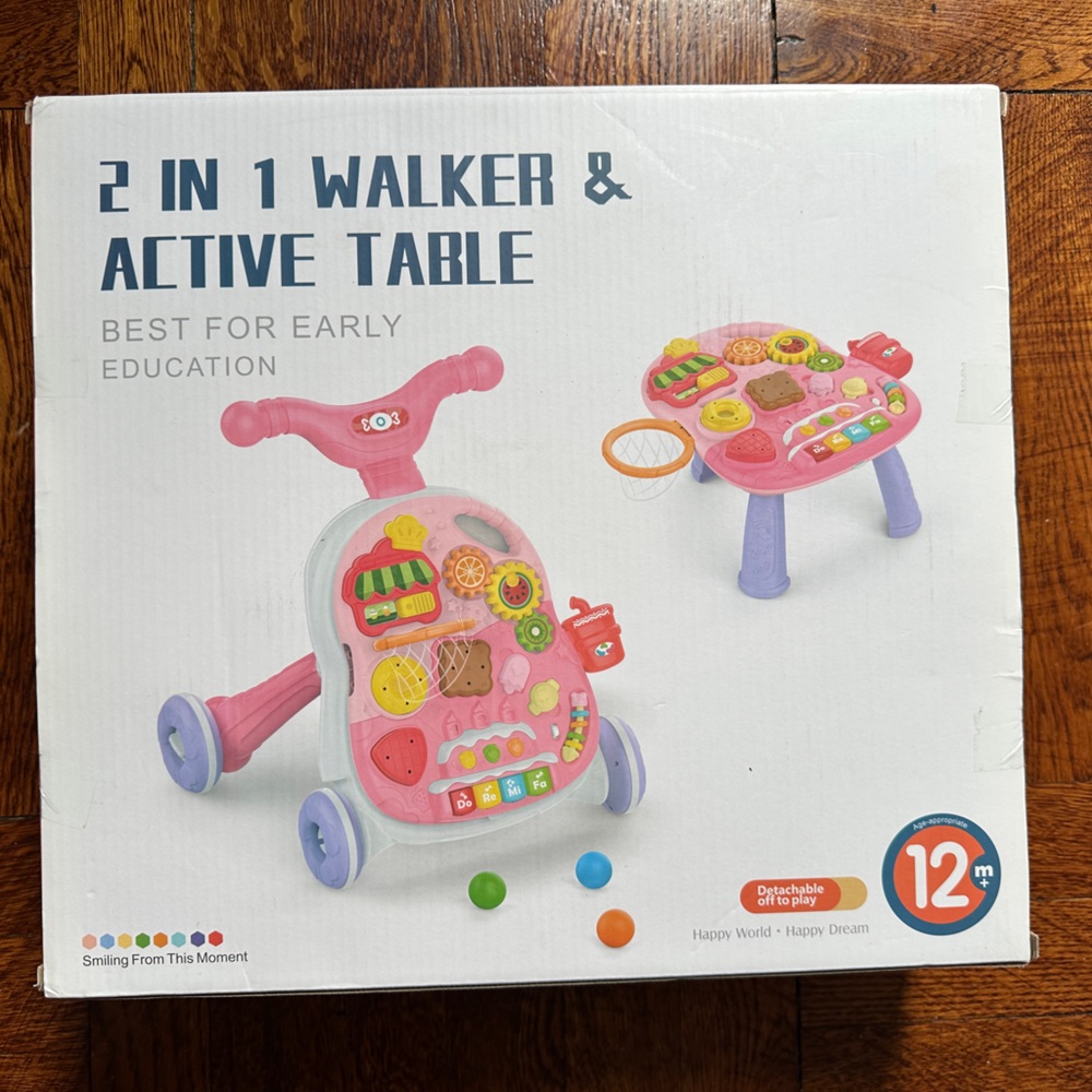 Pink and Blue Learning Toy walker